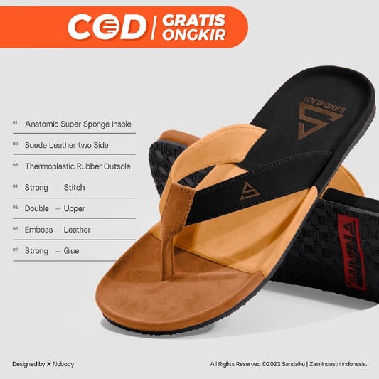 Sandalku - Sandal Pria Flipper RTX TAN